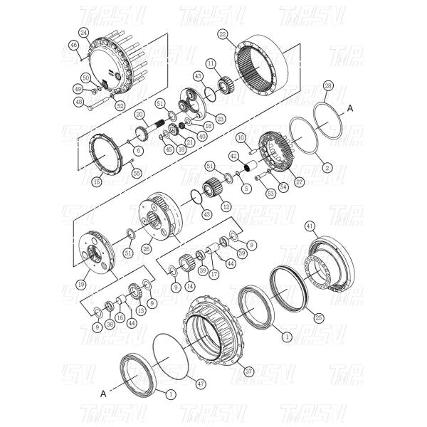 Bolt On Planetary 511-6013 527-7082 514-9423 514-9426 326D Excavator Travel Drive For Energy Mining Industrial Machinery