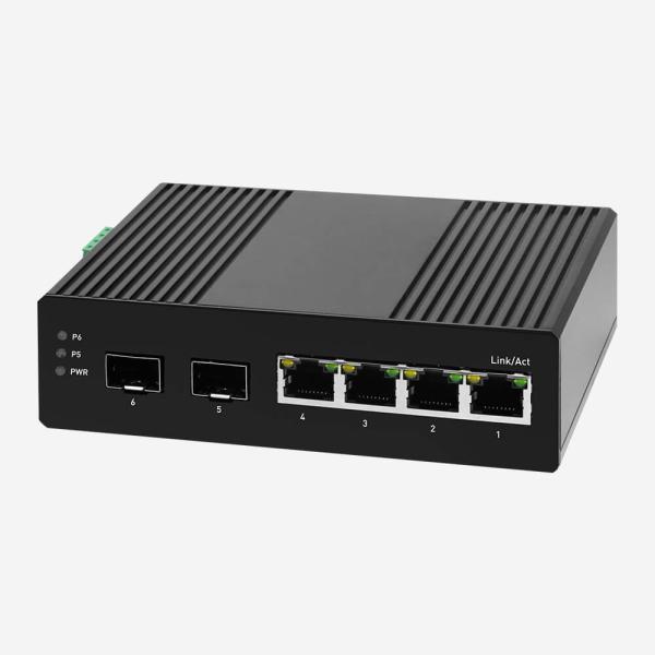 IP30 entalhes espertos fáceis industriais das portas ethernet 2G SFP do interruptor 4