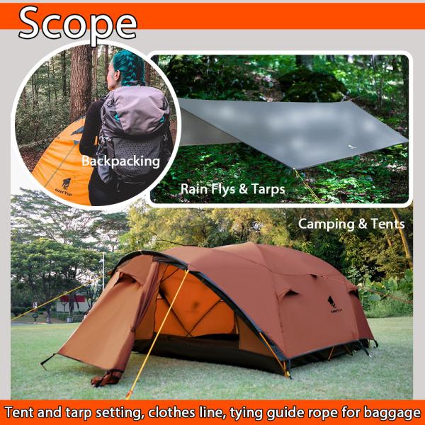 Nylon Polyester 100g Reflective Tent Guy Lines