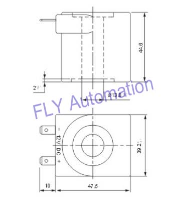 Подгонянное PoreΦ13.8, катушка электромагнитной индукции High44.6mm автоматическая для редуктора давления LOVATO