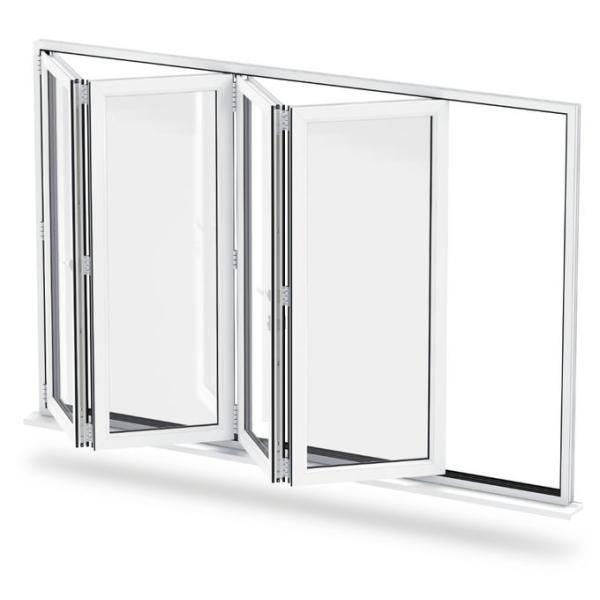 High Light Transmission aluminum bifold patio doors Wide Open For Luxury Villas