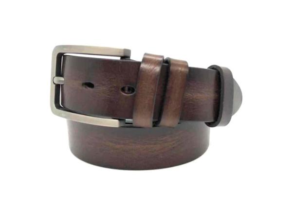 Vintage Mens Casual Brown Leather Belt Standard Size 1.5'' Width