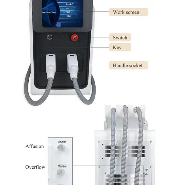 Машина 3 удаления татуировки лазера пикосекунды 1064 Nm в 1 ручке Ipl Rf