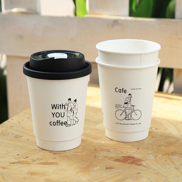 Single Wall Plastic Free Water-Based Hot Coffee Disposable Paper Cup with PLA Paper Cover