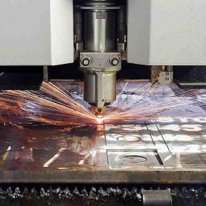 Custom Metal Non Metal CNC FIber Laser Cutters , Purple Horn Cutting Engraving Machine