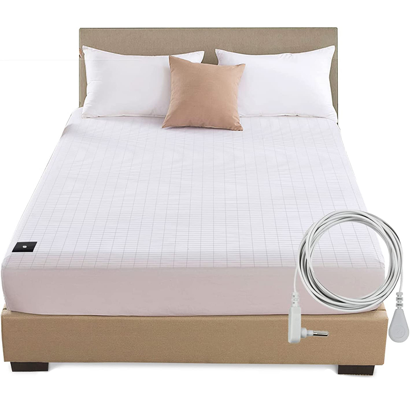 5% Silver Conductive Fiber Organic Cotton Earthing Bed Fitted Sheet for King/Queen Size Beds Ground Sleep Bedding Safety Product