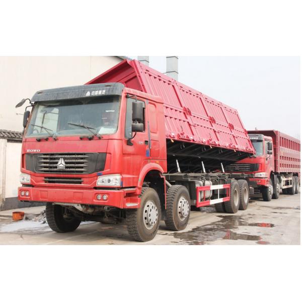 2 / 3 Axles 60T Playload Semi Dump Trailer Truck For Transport Coal Colorful