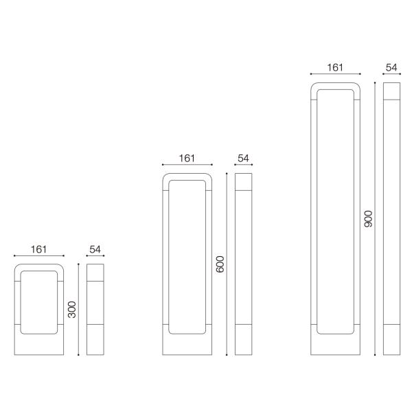 10W LED Bollard Post Lights Outdoor LED Lawn Lights Waterproof LED Courtyard Lighting