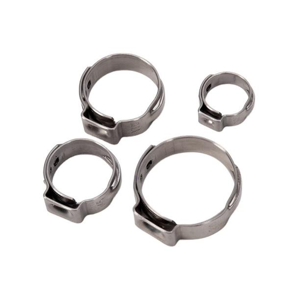 Instock ANSI/ASME Standard 14-15mm Miniature Single Ear Hose Clamp Stainless Steel Welding Clamp for Industrial Needs