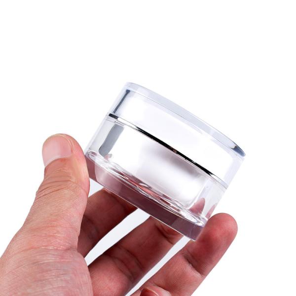 O cosmético plástico do frasco 50g do creme de cara do ODM do OEM range a impressão de tela de seda