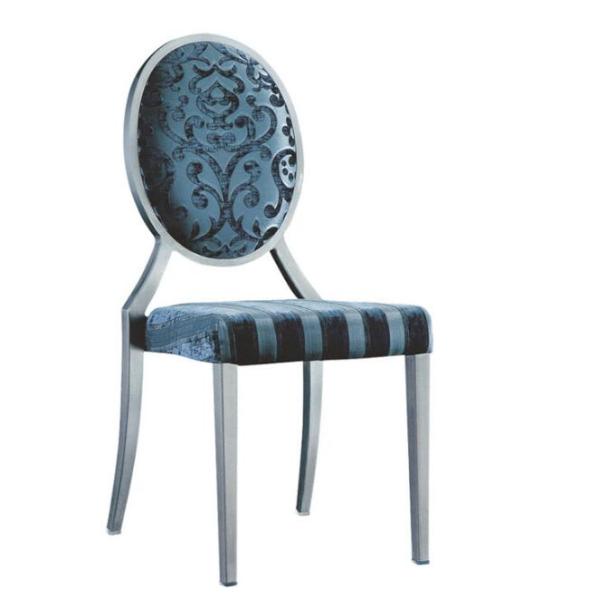round back light-gray cushion golden painting dining chair for sale
