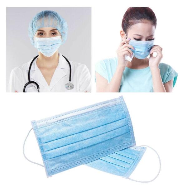 3 Plys Non Latex BFE>99% Non Woven Disposable Protective Mask