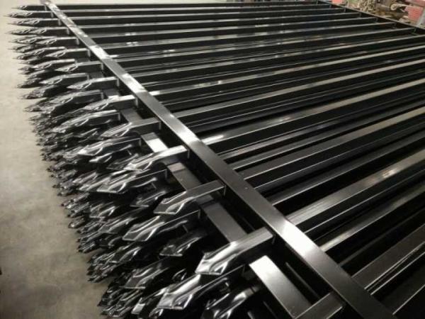 Black Iron Fences with Two Rail 8 ft x 5 ft And 1.8 m 2.0 m 2.4m