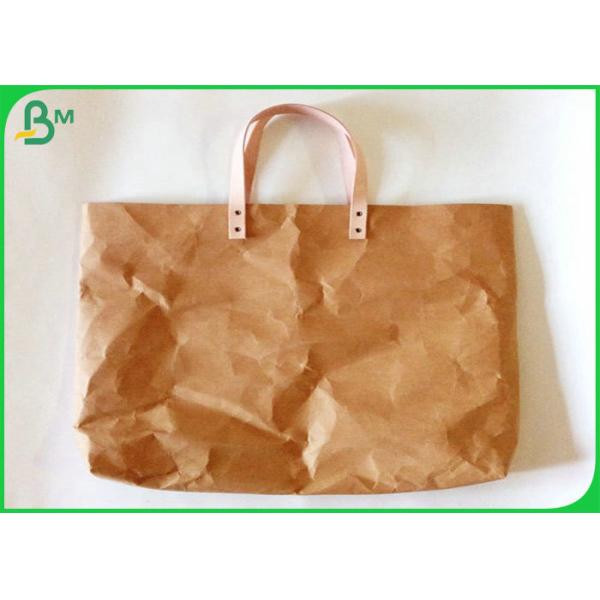 Washable And Tearable Soft Kraft Paper For Grocery Bag 0.55mm Thickness