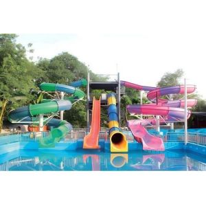 Spiral Water Park Water Slide in Swimming Pool
