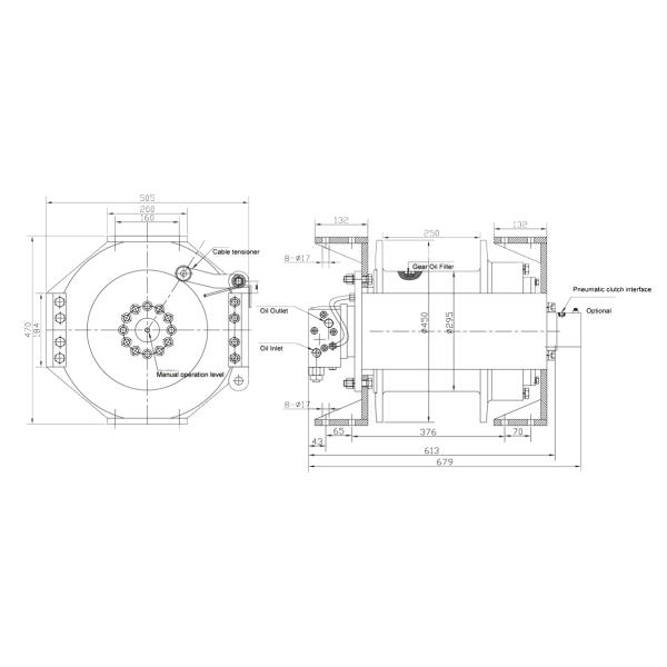 ворот ворота анкера брашпиля 10 тонн гидравлический с кабелем для трактора dumper escavador затяжелителя крана