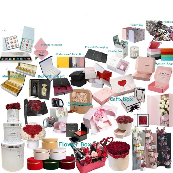 Boîte cadeau rigide personnalisée avec ruban Boîtes d'emballage en carton écologique