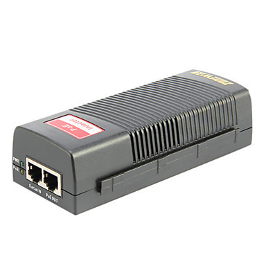 Single Channel PoE Midspan Injector,10/100Mbps,IEEE802.3af(Plug and Play, Plastic Case)  