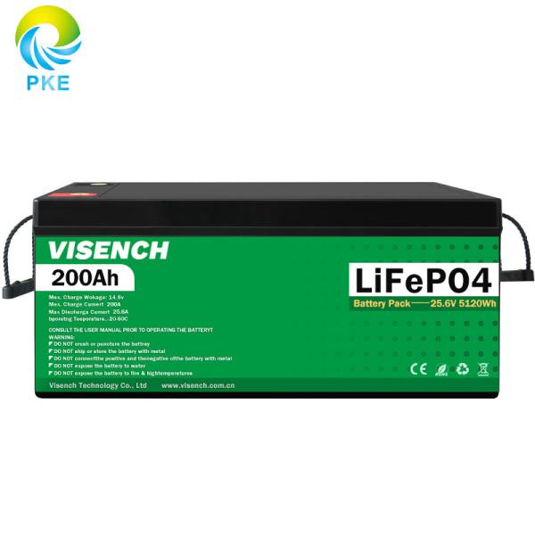 Visench Fábrica direta Lítio 12V 24V 100Ah 120Ah 200Ah Profundo 6000 Ciclos com BMS para bateria solar 12v 100ah