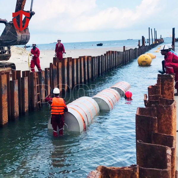 Flotadores personalizados para tendido de tuberías, naranja, amarillo, flotador para conexión de tuberías