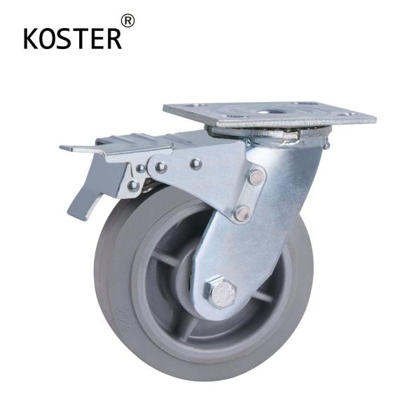 350kg Maximum Load Rotating Wheel Heavy Duty Shopping Trolley with Fixed TPR Caster