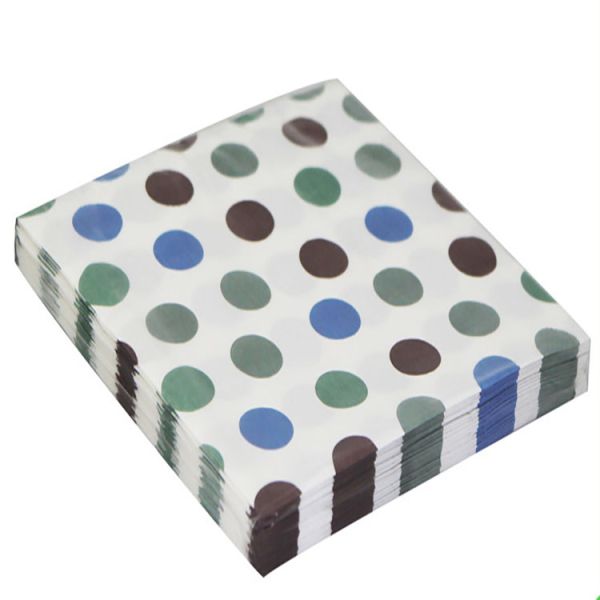Custom Restaurant Napkins 3-Ply Virgin Wood Pulp Facial Tissue Paper with Logo Printed Bag Style for Hotel Bar Cafe Use