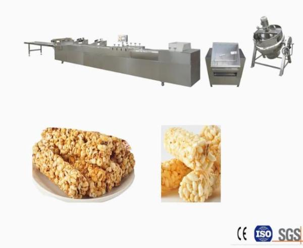 Stainless Steel Peanut Chikki Machine / Cereal Candy Bar Cutting Line