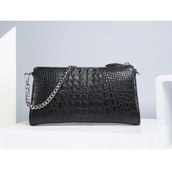 Genuine Alligator Leather Female Flap Bag Lady Small Purse Authentic Crocodile Skin Two Straps Women Single Shoulder Bag