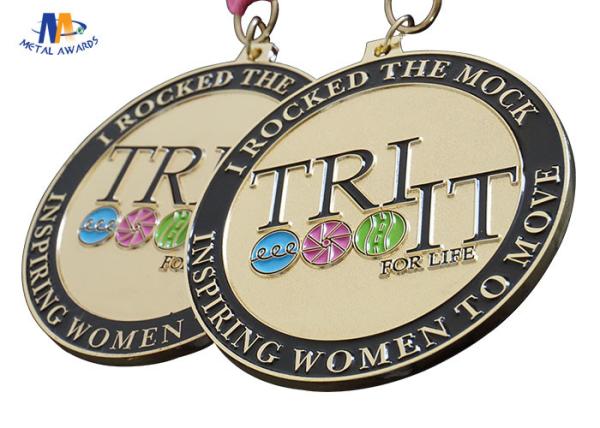 Turtle shell Custom Made Medals Background Sandblast Medallion Shiny Gold Plating With One Color Printing
