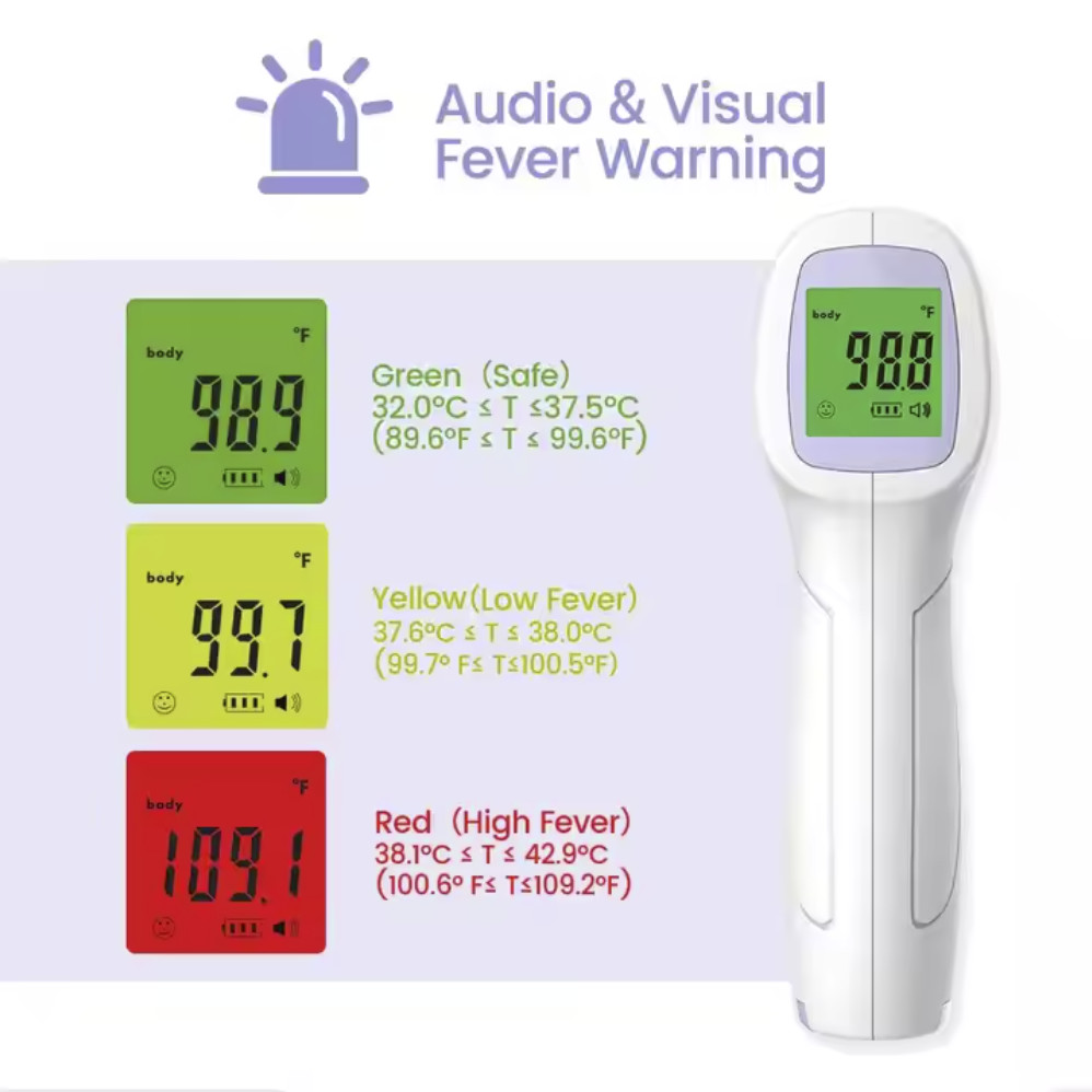 Body Or Object Surface Medical Forehead Thermometer Non Contact With Auto Shut Off