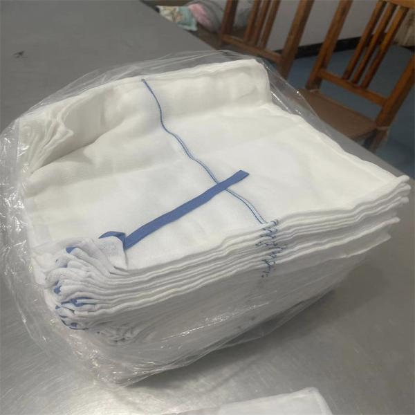 Предварительно промытая рановая повязка медицинская хлопчатобумажная марля стерильная губка брюшной полоски 40*40 см