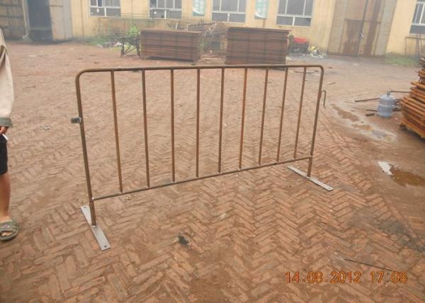 Metal Crowd Control Barricades , Steel Crowd Barriers For Construction Sites