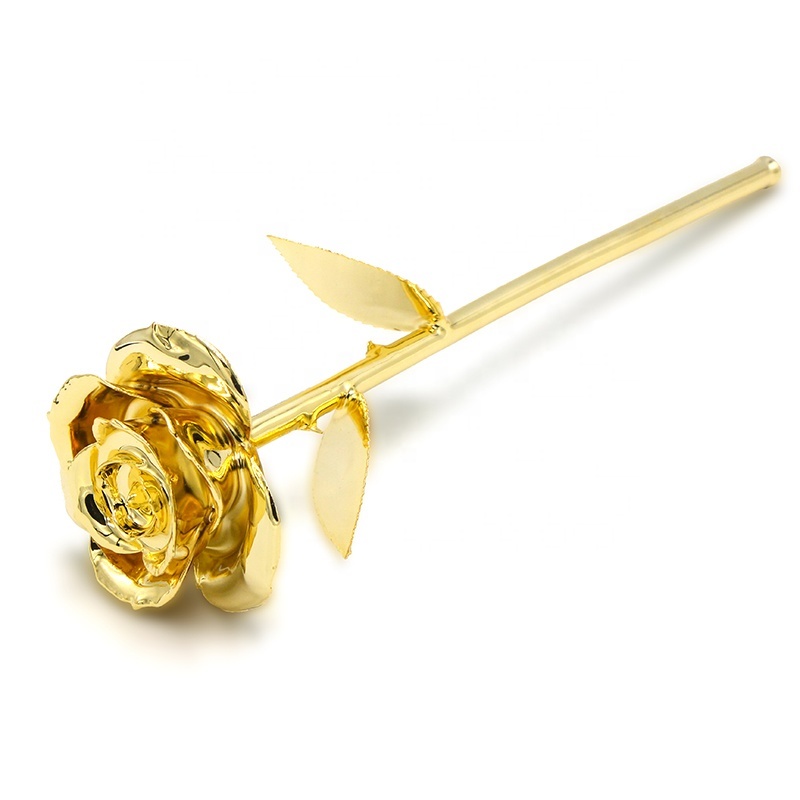 Valentine Gifts  24k  Gold Dipped  Rose with Gift Box and Artificial  Gift Flower Holiday Decoration