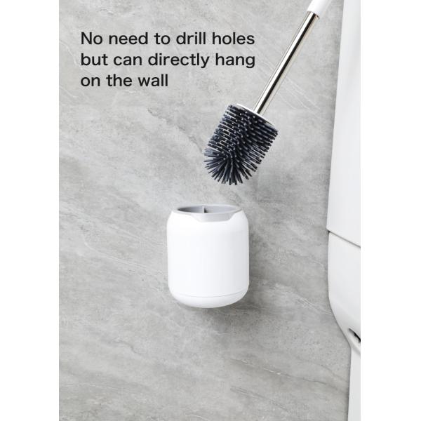 Щетка и держатель чистки туалета силикона Bathroom устойчивая установили универсальный