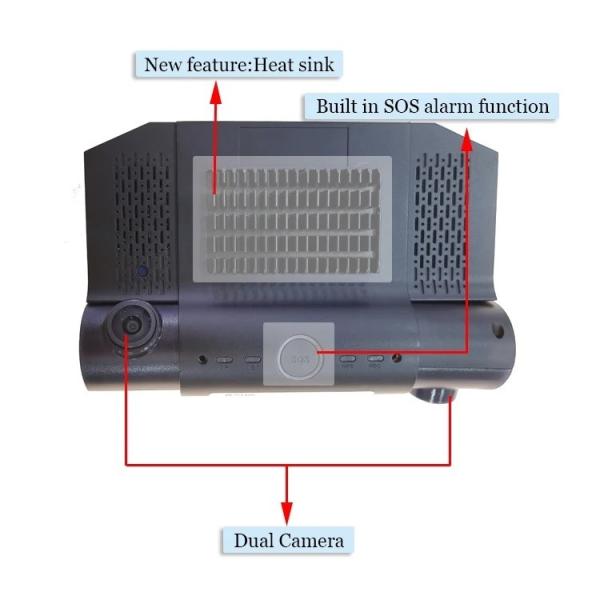 Caméscope 4G wifi 1080p avec carte TF avec GPS caméra 2ch ahd mdvr 1080p pour véhicules