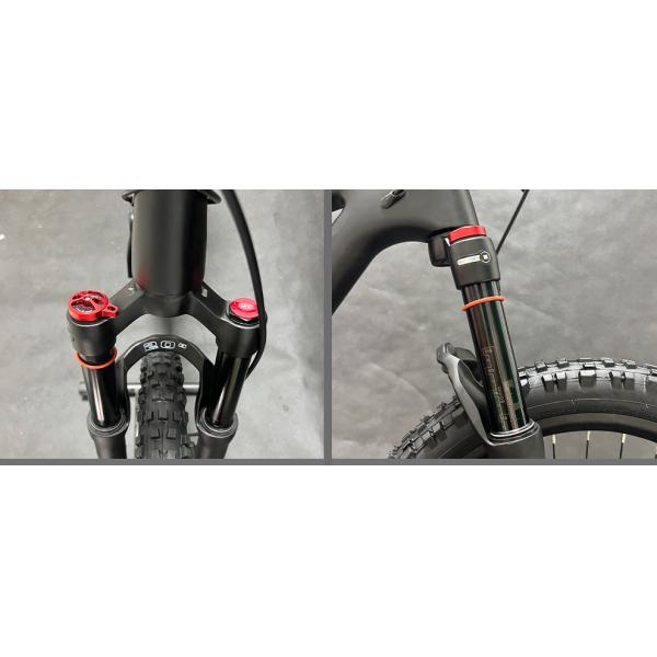 Bicicleta de montaña de carbono con suspensión completa, grupo Shimano de 10 velocidades para niños