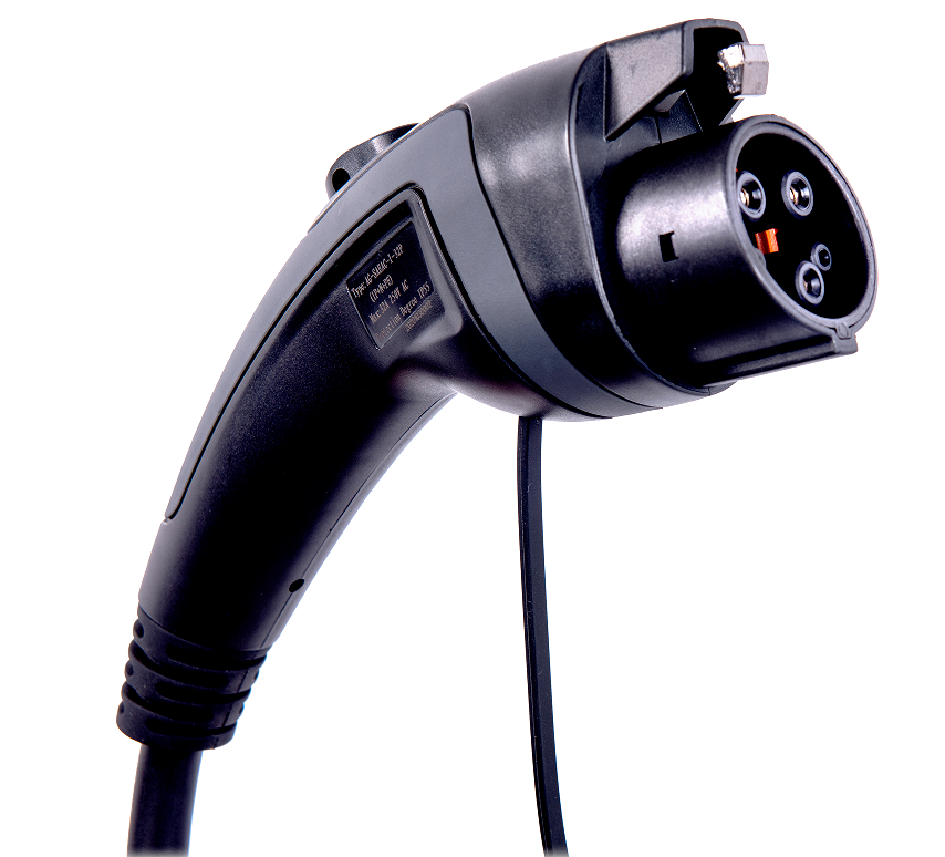 IP67 Spring Cable SAE J1772 Type 1 to Type 2 EV Charging Cable for Mode 3 Charging