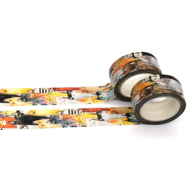 Waterproof Decorative 15mm Width Sticky Washi Tape