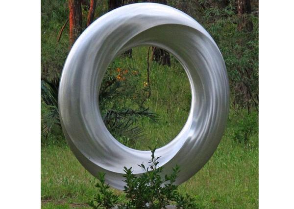 Jardim Ring Sculpture With Regular Size de aço inoxidável 150 do metal alto