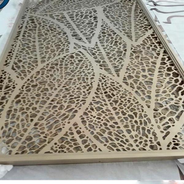 Gold Plated Indoor Laser Cut Room Divider Panels Stainless Steel