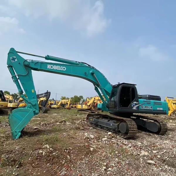Excavateur Kobelco SK480LC d'occasion pour les travaux de construction et de construction Modèle 2022 Poids de la machine 48 tonnes Excavateur hydraulique rampant Faible consommation de carburant et Services de protection et d'entretien de l'environnement