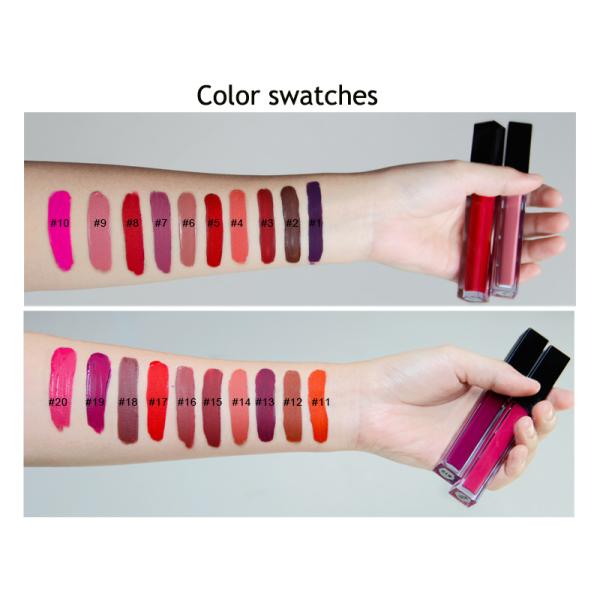 Non - Stick Cup Highly Pigmented Lipstick , Custom Logo Long Lasting Lip Gloss