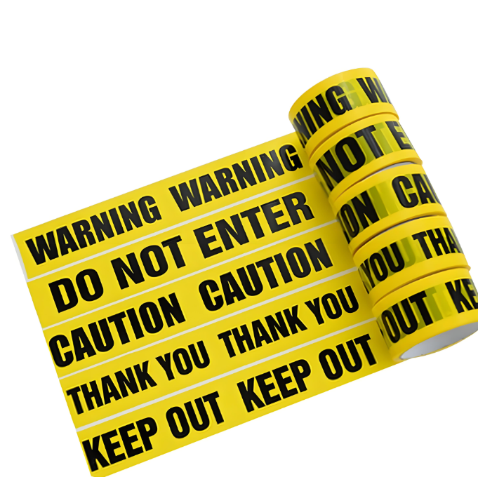 PE PVC yellow Black and red White dange Road Signs Plastic Warning Barricade Safety reflective custom Caution Tape