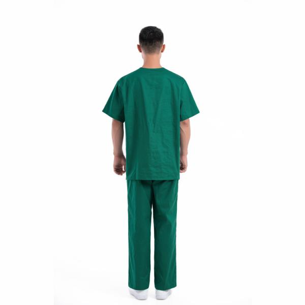 Os homens verdes esfregam a luva curto M L XL XXL 3XL 4XL dos uniformes do terno