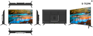 75 Inch Smart LED TV Support Wifi High Definition With Metal Housing