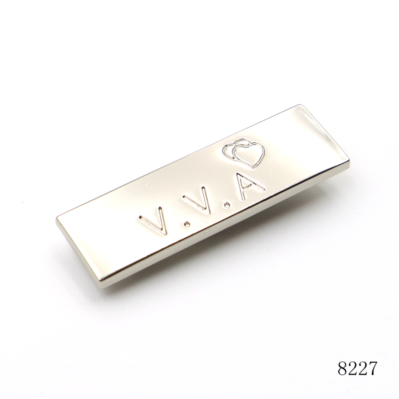 Quality Metal Logo Label Bag Name Plate Alloy Rectangle Customized Logo Label Personalized Plate 