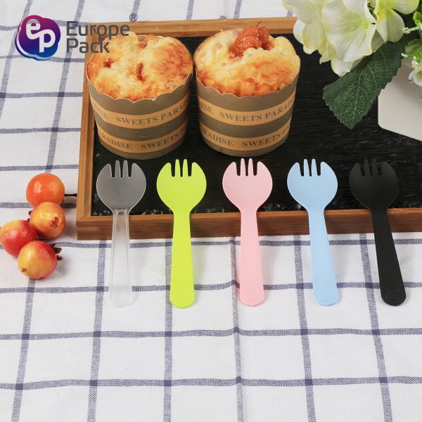 Plastic Salad Fruit Dessert Forks New Arrival Food Grade Disposable Clear Fork Spoon