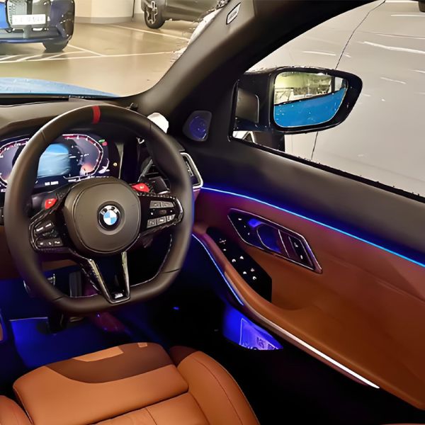 CF Dynamic Ambient Lighting Kit for BMW G20 G05 G06 G07 with OEM Synchronized Multi-Color Dynamic RGB Cabin Illumination and Plug and Play Installation