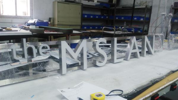 20mm Illuminated Shop Front And Back Lit Channel Letter Sign Stainless Steel Colorful Face Channel Letters