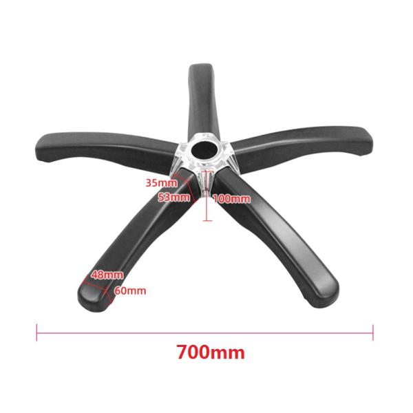 Office Chair Base Replacement Matte Black Five-star Feet Boss Five-claw Iron Feet Gaming Chair 1136KG Static Pressure Test Base